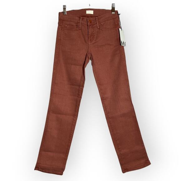 NWT Mother The Rascal Cuff Pop! Jeans SIZE 25 Paradise Rouge Denim NEW - Picture 1 of 9